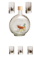 Set 6 pahare + sticla 500ml