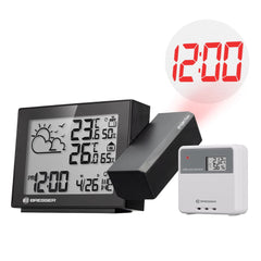 Statie meteo cu proiector Bresser MeteoTemp P, termometru, higrometru, alerta