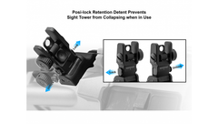 Flip-up rear sight 45degree