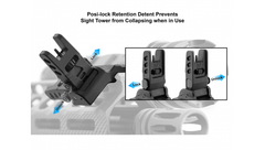 Flip-up front sight 45degree